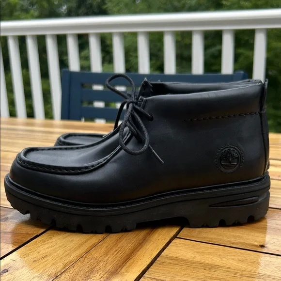 NWT Timberland Chukka Boots Mens 8.5 Black Lace Ip Chunky 41050 Rugged Street 2 - Picture 4 of 7